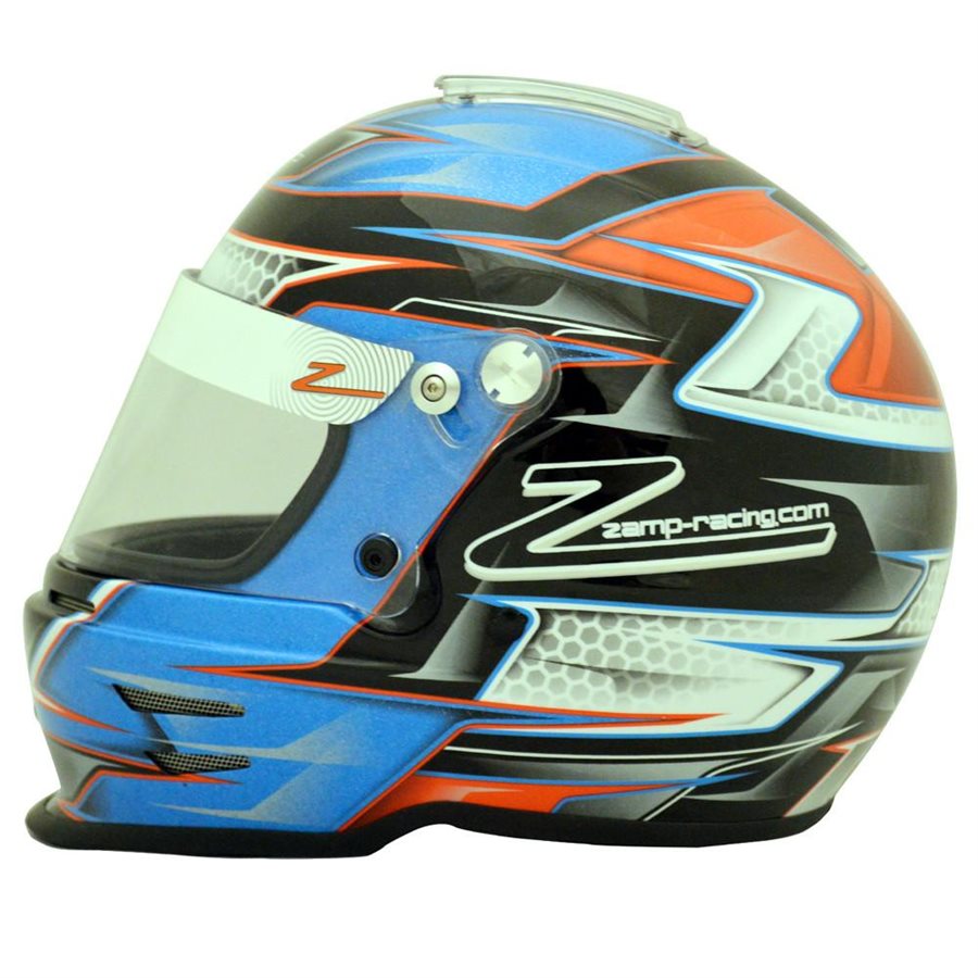 Zamp RZ42Y Youth Helmet Blue/Orange Graphic